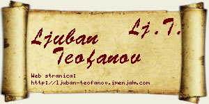Ljuban Teofanov vizit kartica